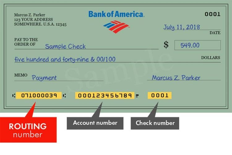 Como llenar un cheque en USA